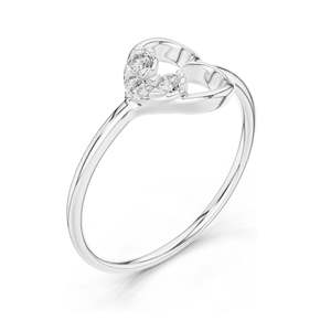 Bague en or 18 carats, 14 carats, 10 carats et argent 925 avec diamant de laboratoire rond brillant de 0,104 carats, clarté VVS-VS EF, cultivé par CVD, pour femme - Product Image 4