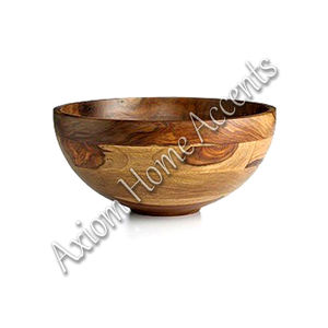 Axiom Home Accents Bol à fruits artisanal fini en bois naturel Design moderne écologique Pièce maîtresse de table rustique pour la nourriture - Product Image 1