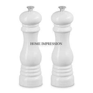 Sel et poivre galvanisé de qualité de luxe Transparent verre clair et métal Design antique maison cuisine étain sel et poivre ensemble - Product Image 2