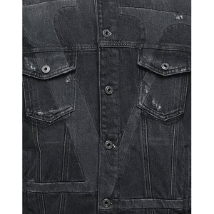 100% Cotton <b>Denim</b> <b>Jacket</b> for Men High Street Style Coated Breathable Quick Dry Eco-Friendly Streetwear - Product Image 4