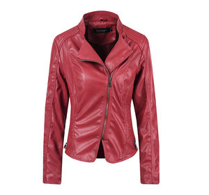 Chaqueta de motorista de cuero real OEM para mujer, abrigo de piel de oveja estilo motocicleta de invierno ajustado personalizado, venta directa de fábrica - Product Image 6
