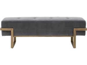 High Selling Traditional Metal Frame Velvet Upholstered Storage Bench Furniture for Home Hotel Restaurants Living Room Bedroom - Product Image 2