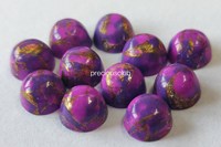Cabochon rond violet cuivre turquoise dos plat 3mm,4,5,6,7,8,9,10,11,12-AAA qualité