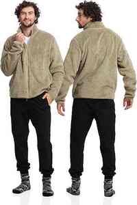 Veste polaire douce pour homme OEM, fermeture éclair intégrale, col montant, coupe-vent, écologique, respirante, poches avant - Product Image 5