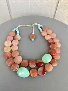 สร้อยคอแฟชั่นเรซิ่นคุณภาพดีสองชั้น ลูกปัดล็อกเก็ตสีดำ งานฝีมืออินเดีย สไตล์นางฟ้า สามารถสั่งทำได้ - Product Image 4