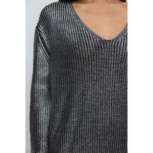 Suéter de Punto Acrílico Vintage con Cuello en V para Mujer, Transpirable, Estilo Casual Otoño/Invierno - Product Image 4