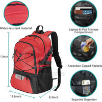 Grand sac à dos avec plusieurs poches Sac de voyage pour le basketball le week-end Sac de basket pour entraîneurs et entraîneurs