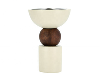 Brûleur d'encens artisanal en bois d'acacia et métal, écologique et durable, couleur et taille personnalisables - Cadeau religieux arabe pour le Ramadan, décoration islamique pour la maison