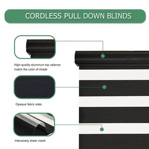 Không Dây Cuộn lên Hiên Mặt Trời Bóng Râm Màn Rèm Rèm Ánh Sáng Lọc <span class=keywords><strong>Mini</strong></span> Mùa Xuân Con Lăn Rèm Ngựa Vằn Màu - Product Image 3