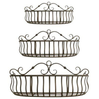 Support de jardinière en fer pour fenêtre, support mural en métal noir, étagère de garde-corps, support de pot de fleurs rectangulaire pour balcon extérieur