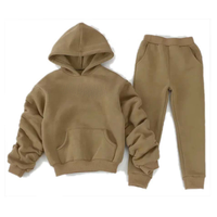 Conjunto Deportivo de Forro Polar para Niños, Sudadera con Capucha y Pantalones Jogger a Juego, con Logotipo Personalizado, para Niños y Niñas Pequeños, de Dos Piezas, Ropa Casual de Algodón Suave