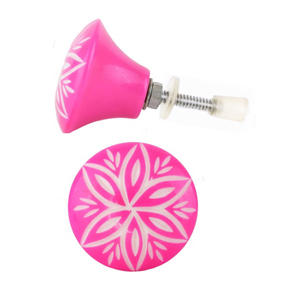 Boutons en résine gravée rose poignée de traction pour cuisine commode chambre salon Villa hôtel avec tiroir en bois en laiton en corne d'os - Product Image 2