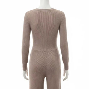 Combinaison pour femme en tricot, polyester et élasthanne, contrôle du ventre, coupe ajustée, mise en forme du corps, vêtements décontractés, vêtements de mode, fournisseur en gros OEM - Product Image 3