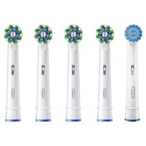 Têtes de brosse de rechange pour brosse à dents électrique Oral-B FlossAction, blanches, lot de 4 + 1 sensible blanche - Product Image 2