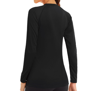 Haute qualité coupe ajustée col rond Rash Guard T-shirts Protection de la peau pour les vêtements de plein air manches longues Rash Guard pour les femmes OEM - Product Image 2