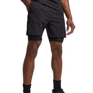 Hot Selling Sporty Solid Men's Lightweight Breathable Quick Dry Waterproof Eco-Friendly Drawstring Closure Gym Shorts - Product Image 2