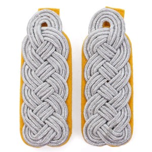 High Quality WW2 Officer Rank Shoulders Gold Silver Wire <b>Uniform</b> Corded Shoulder Boards Handmade for <b>Guard</b> Use OEM Wholesale - Product Image 5