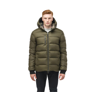 Chaqueta acolchada con capucha de invierno para hombre, tela de lona a prueba de viento, impermeable, transpirable, de secado rápido, informal, con cremallera, a la moda - Product Image 1