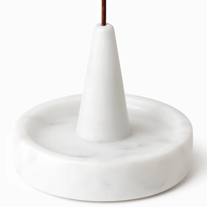 Soporte de incienso de cono de mármol blanco Premium Venta caliente Soporte de aromaterapia elegante y elegante para uso en el hogar y la Oficina - Product Image 1