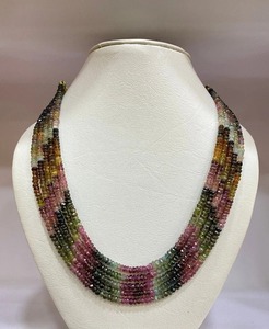 Collar de Cuentas Facetadas de Turmalina Multicolor Natural AA para Mujer, 5 Hilos, 4-5mm, 16-19 Pulgadas Ajustable, de Terceros - Product Image 4