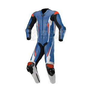 Combinaison de moto en cuir imperméable de qualité supérieure avec rembourrage de protection, design durable, élégante, conduite sécurisée toutes saisons - Product Image 1
