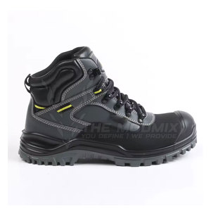 Botas de seguridad de cuero para hombre de alto rendimiento y grado industrial, con cordones, suela de goma, para construcción, para todas las estaciones. - Product Image 3