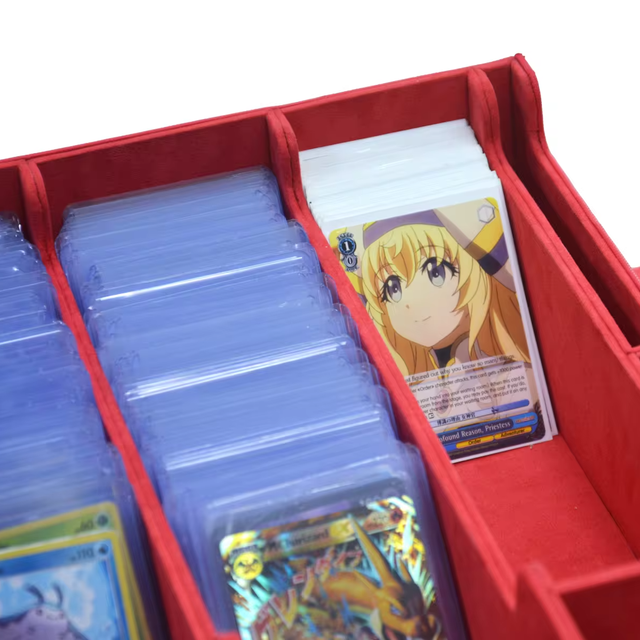 Dongugan Bowen Toploader Card Storage Boxes World's Largest Leather Manufacturer Magnetic Closure Trading Card Deck Square