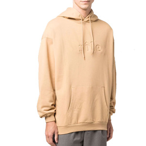 Sweat à capuche pour homme en molleton polaire 100% coton, 400 g/m², surdimensionné, avec logo personnalisé en relief, pour l'hiver, taille plus - Product Image 2