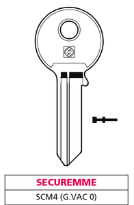 Chiave in Ottone Scm4 (g. Vac 0) Securemme - Product Image 1