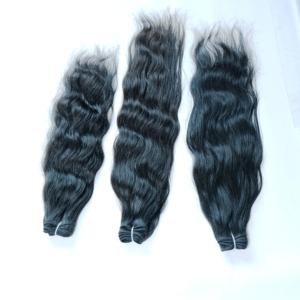 Extensions de cheveux humains vierges crus vietnamiens cuticule alignée Style ondulé naturel Texture de vague profonde Vague d'eau en vrac Fournisseurs indiens - Product Image 2