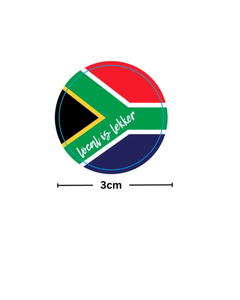 Sudáfrica, el local favorito es Lekker, 3 cm, 300 pegatinas por rollo, bandera nacional - Product Image 2