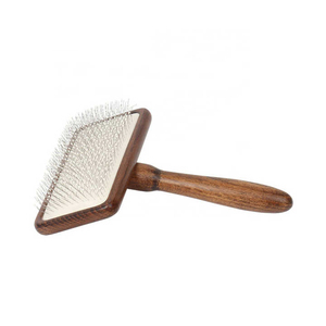 Cepillo de aseo para mascotas al por mayor con mango de madera, productos de aseo profesional y peine para perros y gatos - Product Image 1