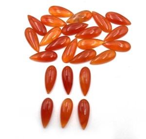 Igi หินอัญมณีคาร์เนเลี่ยนธรรมชาติขัดเงาส้มทรงหลวมขนาด4*6-8*10มม. - Product Image 3