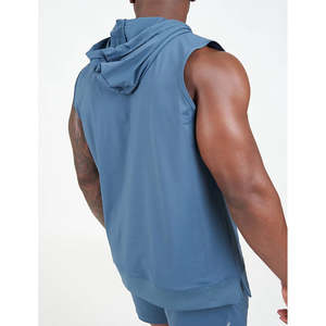 Sudadera sin Mangas para Hombre, 100% Algodón, Impresión de Logotipo Personalizado, Transpirable - Product Image 4