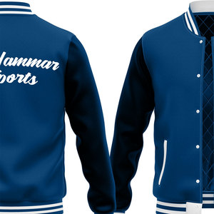 OEM personalizado hombres Letterman chaquetas nuevo diseño totalmente personalizado Denim Bomber chaqueta con capucha primavera temporada incluye logotipo personalizado - Product Image 5