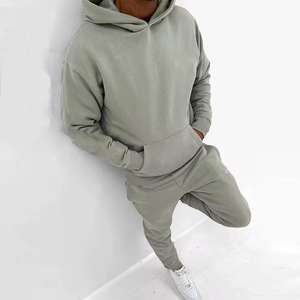 ชุดวอร์ม2ชิ้นลำลองแขนยาวมีฮู้ดสำหรับผู้ชายชุดออกกำลังกายกางเกงผ้าคอตตอน100% - Product Image 3