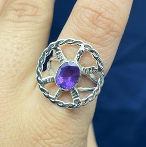 Bague en argent sterling 925 faite à la main IGI-Certified Natural Amethyst Gemstone Fine Jewelry for Casual Party Women's Wedding - Product Image 2