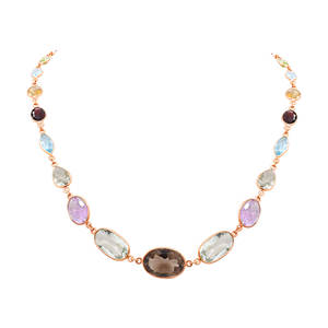 ควอทซ์สโมคกี้ธรรมชาติและอัญมณีหลายแบบ925แข็งเงินแท้แฮนด์เมดเครื่องประดับสร้อยคอสำหรับผู้หญิงขายส่ง - Product Image 2