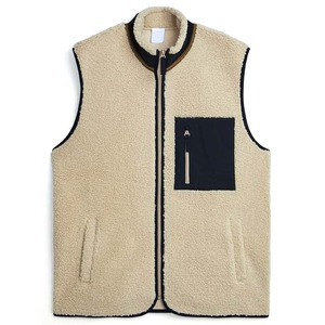 Chaqueta de lana Sherpa de invierno personalizable directa de fábrica para hombre Patrón sólido Logotipo personalizado Cremallera completa Anti-Shrink Precio barato ODM/OEM - Product Image 3