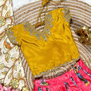 Premium Collection Heavy Chinon With Print And Sequins <b>Work</b> Kids Lehenga Choli Manufacturer And Supplier From Surat - Product Image 2