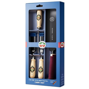 1195 SB 10 20 26 mm Japanese <b>Saw</b> with Beech Handle 4-Piece Chisel Set in Cardboard Box CHERRY - Product Image 3