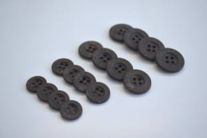 Boutons de chemise en bio-café de qualité supérieure, écologiques, à 4 trous, 11,5 mm, accessoires, différentes tailles disponibles, fabriqués au Vietnam - Product Image 3