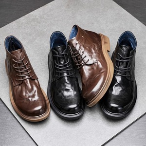 Chaussures Oxford en cuir de vachette pleine fleur avec talon amorti et design antidérapant, chaussures habillées pour hommes, chaussures en cuir - Product Image 4