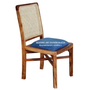 Chaise de salle à manger royale vintage de luxe moderne faite à la main en bois rotin meubles rembourrés pour la maison bars entrepôts parcs - Product Image 1