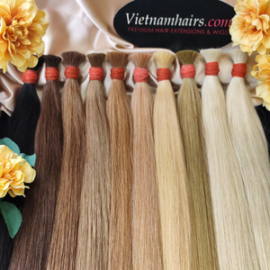 Vente en gros d'extensions en vrac de cheveux vierges vietnamiens 2025 de haute qualité 100% Fusion Double trame Style droit vente chaude complète - Product Image 1