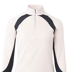 Camiseta de equitación personalizada para mujer de alta calidad - Elástica, transpirable, de poliéster/spandex, corte ajustado para competición - Product Image 3