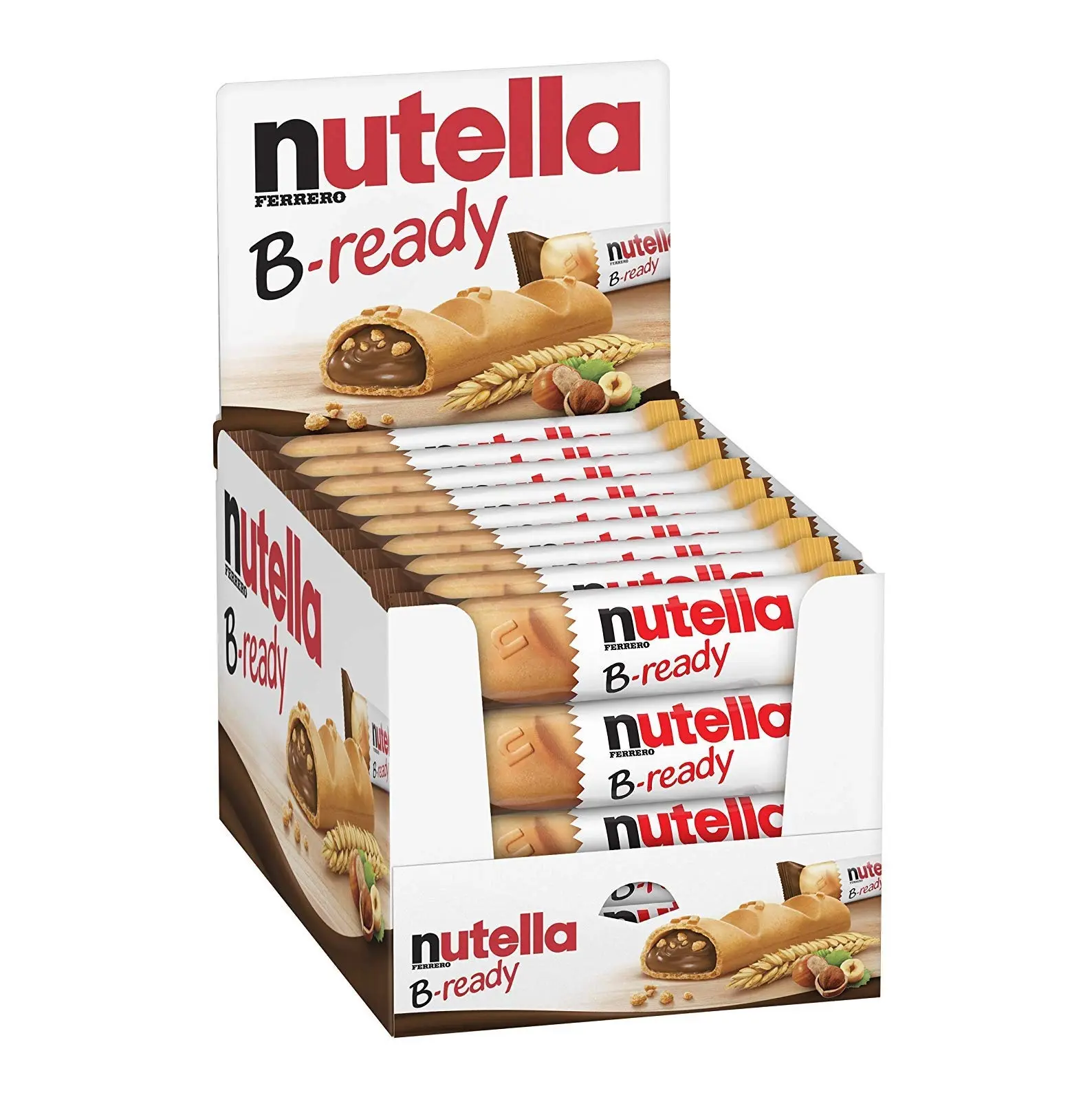 Nutella Ferrero B-readyチョコレート & ヘーゼルナッツウエハービスケットスナックバーの卸売価格での直接サプライヤー