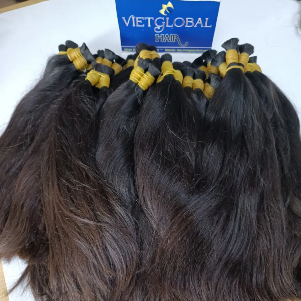 Kinmade tek donör 100% ham vietnam insan saçı doğal renk doğal düz toplu saç ekleme