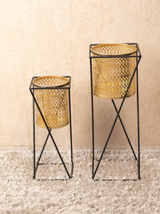 Gran oferta artesanía Metal troquelado cubo Metal maceta soporte boda decoración al aire libre decoración indio artesano hecho - Product Image 5