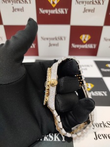 Vente chaude Luxe Glacé Moissanite Montre Hip Hop Montre-Bracelet Pour Femmes En Acier Inoxydable Buste Vers Le Bas Montre Au Prix D'usine - Product Image 4